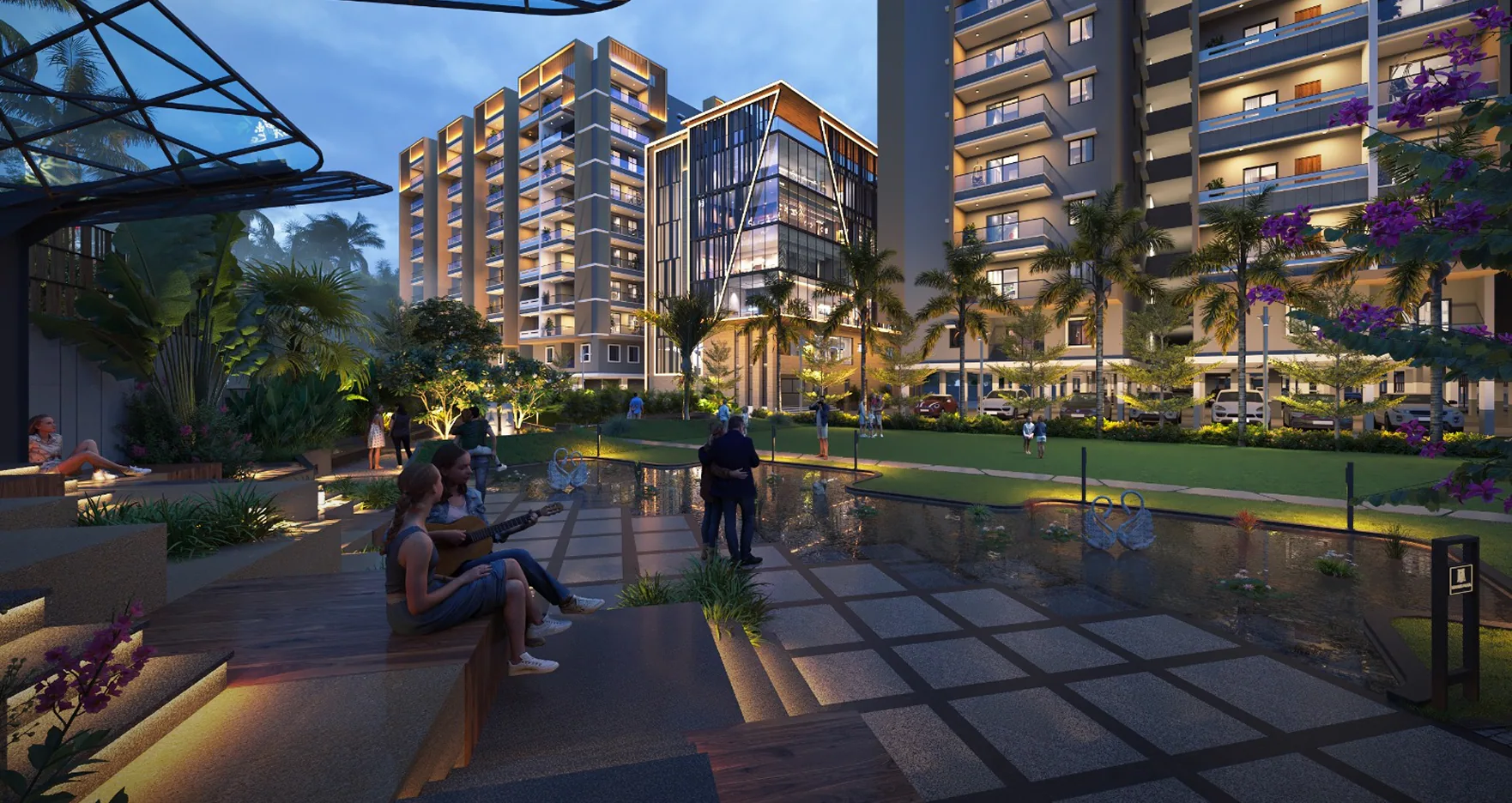 Central Landscaped Courtyard at Namo Origin